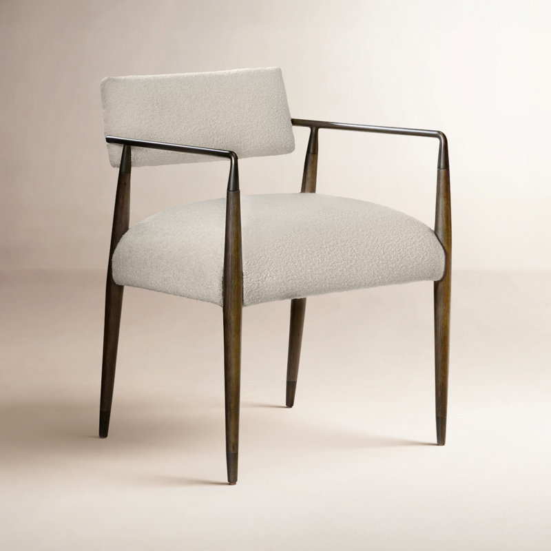 Waldon Dining Armchair-Thames Coal, Sierra Brown/Aged Bronze, Charter Oatmeal