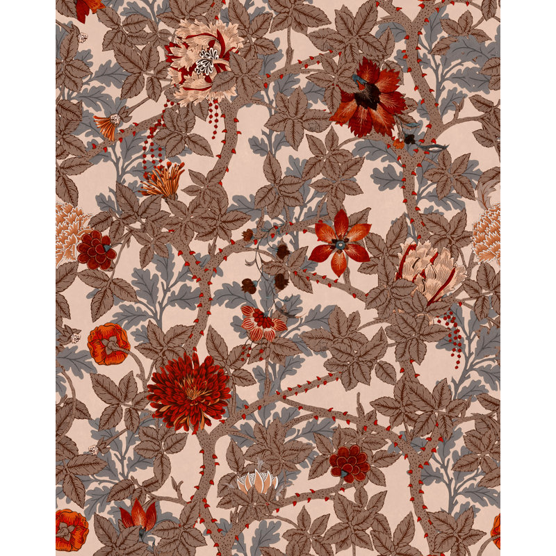 Wallpaper Roll, Red/Yellow/Brown