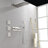 Wall Mounted Waterfall Shower System with Bodysprays-110871762