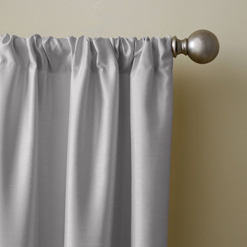 Mahoe Blackout Single Curtain Panel, 52" W x 84" L, Gray