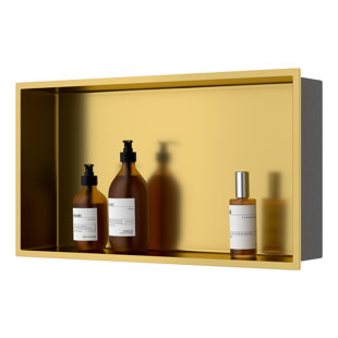 Stainless Steel Shower Niche 24"X12" Single Shelf Bathroom Niche Wall Soap Rectangle Decoration Organizer In Wall For Livingroom Storage Horizontal Use