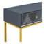 Console pour table d'entrée, console moderne élégante avec rangement, console étroite avec deux tiroirs à rayures pour le salon, gris-1022184803