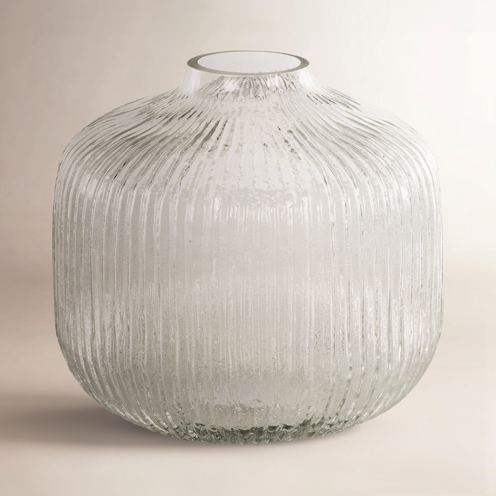 Perry Glass Table Vase, 7.85" H x 8.4" W x 8.4" D