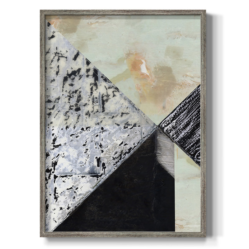 Tiles & Texture Abstract Angles I Framed Print - Solid Wood, 11" H x 9" W