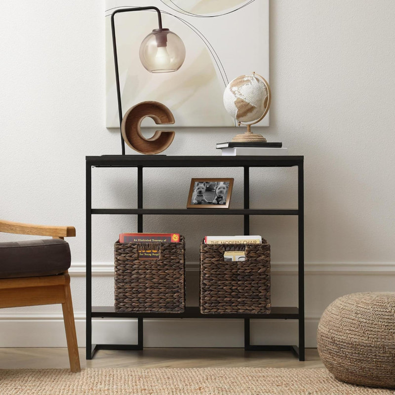 Paniers de rangement Water Hyacinth, espresso - ensemble de 2 organisateurs de cubes pliables, bacs tissés pour salle de bain, chambre à coucher, buanderie, garde-manger, tablettes
