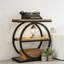 Table d'appoint à 3 niveaux avec structure circulaire en métal, canapé industriel et table de chevet avec tablettes de rangement, table d'appoint peu encombrante pour le salon, la chambre à coucher ou l'extérieur