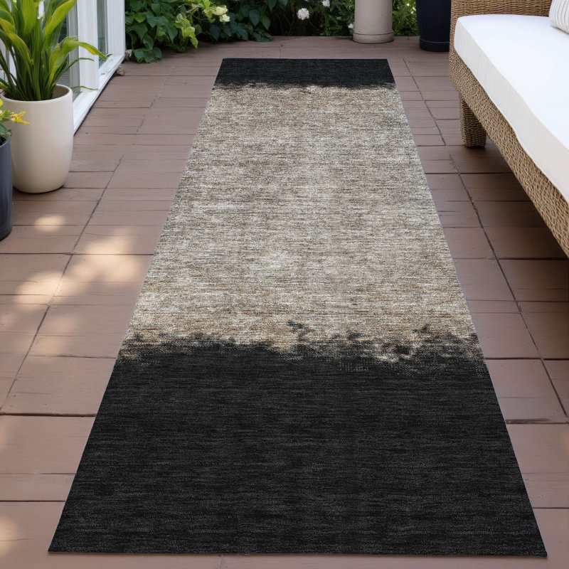 Tapis rayé intérieur / extérieur lavable à la machine Husby ACN2214, Tapis de couloir 2 pi 3 po x 7 pi 6 po