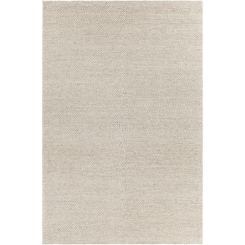 Sinatra Wool Area Rug in Cream, Rectangle 5' x 7'6"