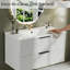 Meuble-lavabo 36 po avec lavabo en céramique - meuble-lavabo mural blanc-1331462076-1331462074