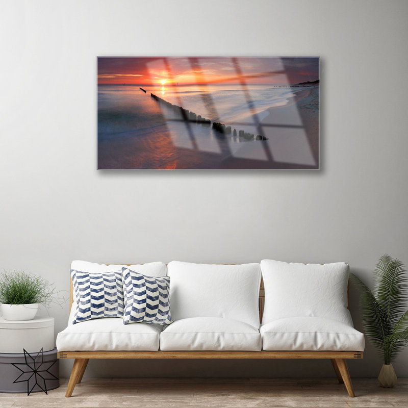 Landscape Beach Sea - No Frame Print on Glass