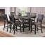 Chaise haute en noir rustique