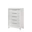 Mobilier de chambre contemporain en bois massif avec rangement à 5 tiroirs