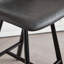 Tabouret de bar rembourré à hauteur de comptoir avec dossier ergonomique incurvé et structure en métal (ensemble de 2)-1997115482
