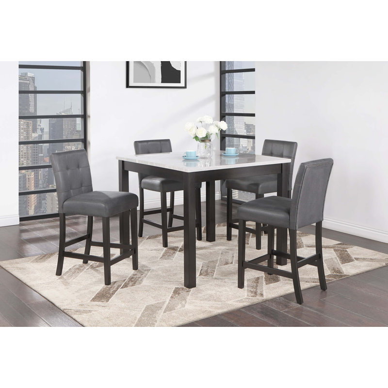 Leon Bar Table And 4 Bar Stools