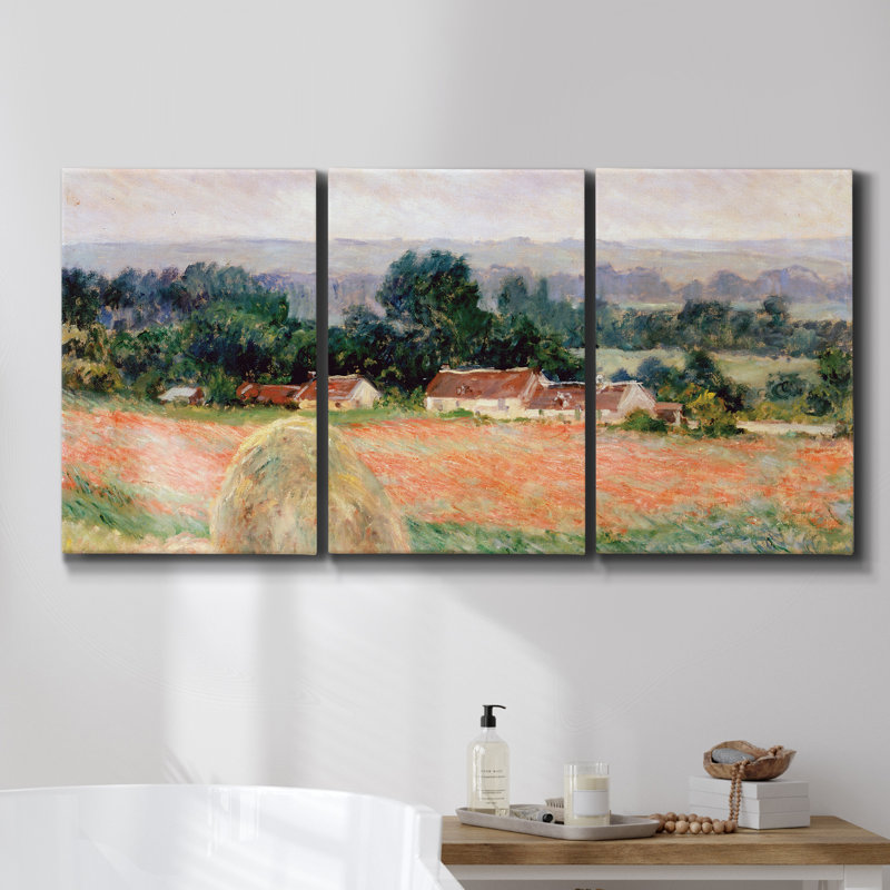 Sunshine Yellow I, ensemble de 3 toiles encadrées sur toile, H 36 po x l 72 po x P 2 po