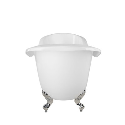 72" x 31" Clawfoot Soaking Acrylic Bathtub