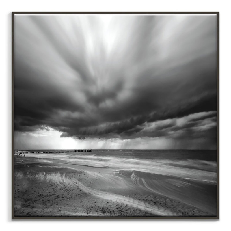 Print on Canvas, 76cm H x 76cm W, Black Floater Frame