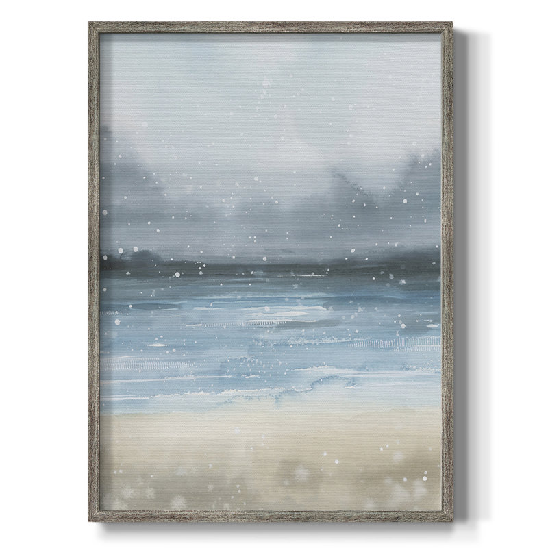 Étoiles et la mer I, reproduction encadrée - bois massif, H 21 po x l 17 po