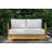 Aniston 59" Wide Teak Loveseat Sofa with Sunbrella Cushions
