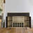 Contemporary Modern 10-Bottle Buffet Server, Natural Oak