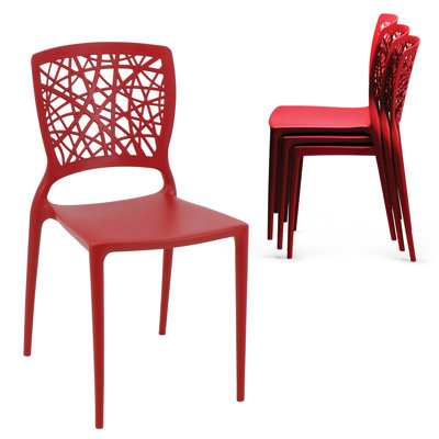 Tramontina Joana Stackable Dining Chairs – Contemporary Style Seating for Indoor or Outdoor Use by Tramontina