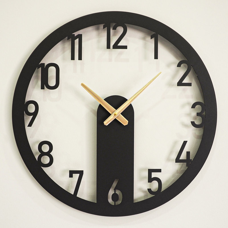 Horloge murale en métal Mood, Moyen, Noir