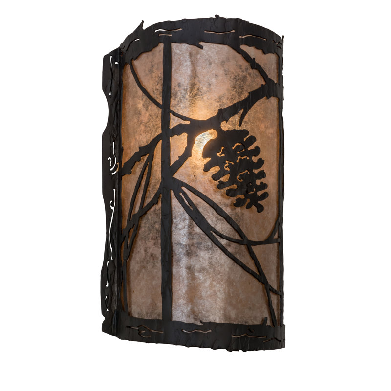 Rustic Lodge Flush Mounted Sconce