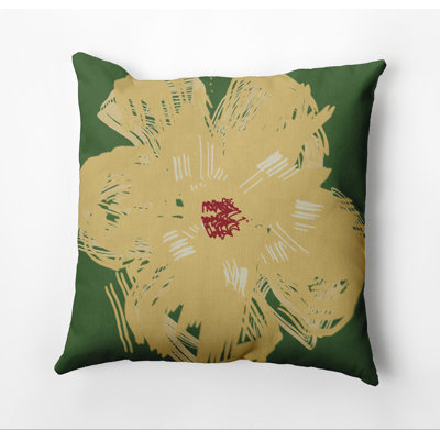 Floral Outdoor Reversible Throw Pillow