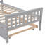 Lit avec lit gigogne, cadre de lit plateforme avec tête et pied de lit, pour un petit espace de vie dans la chambre à coucher, aucun sommier nécessaire-905571974