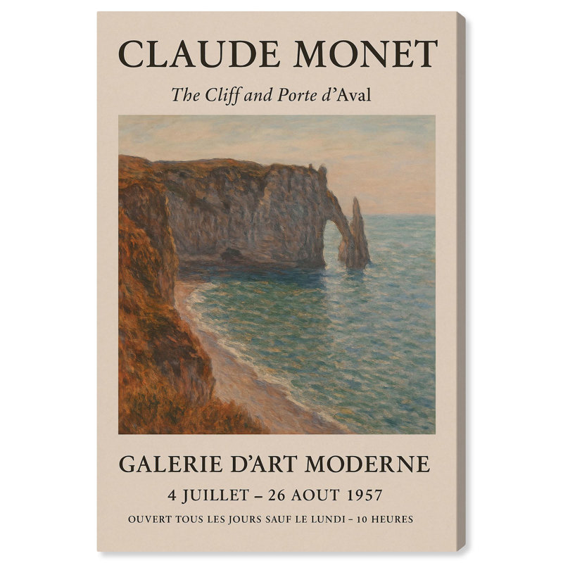 Affiche d'art rétro sur toile Monet par Art Remedy, H 54 po x l 36 po, Toile tendue avec châssis