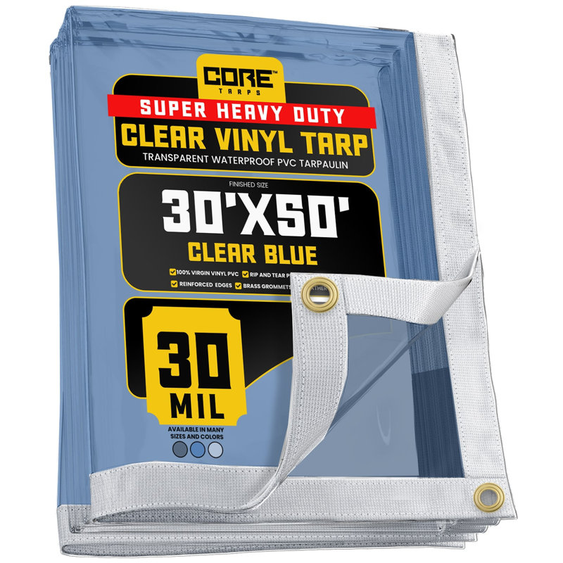 Bâche en vinyle 30 mil Extreme, Bleu clair, H 600 po x l 360 po x P 1 po
