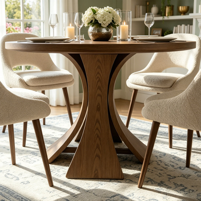 Table de salle à manger Aversa, 29.5"H x 39.37"L x 39.37"W