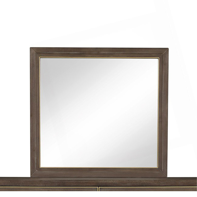 Miroir, aucun assemblage requis, finition noyer sablé