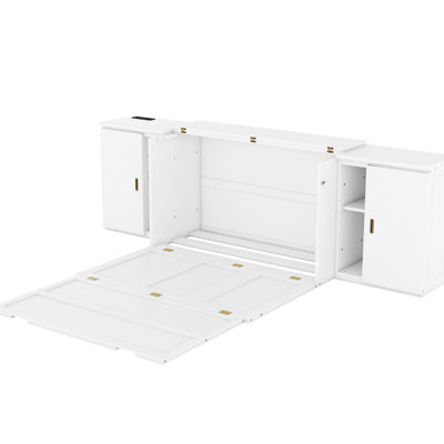 Lit double avec hublots, armoires et rangement - vos armoires blanches, tablettes à hublots idéales pour les gymnases