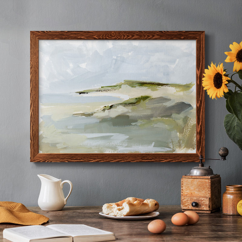 Impression sur toile «Sea Cove Impression I», Cadre érable, H 18 po x l 26 po x P 1,5 po