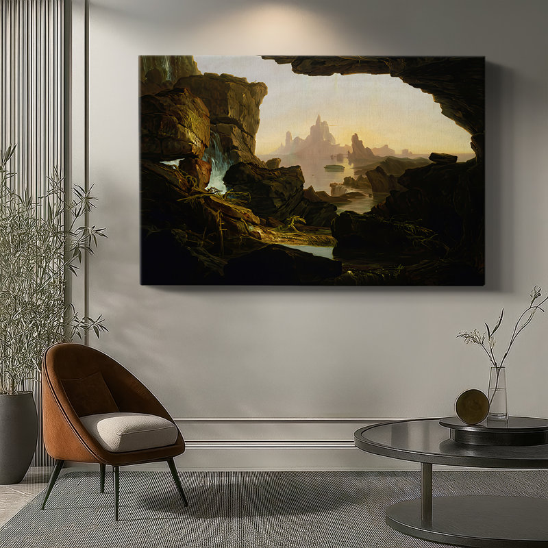 The Course of Empire: Consummation-Thomas Cole-Toile tendue avec châssis-1835-1836, 18 x 27