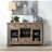 Faylen Transitional 4-Drawer Rectangular Server with Wooden Case-Leg in Maple