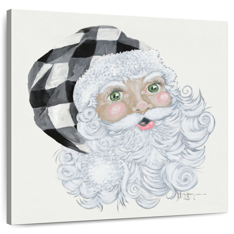 Père Noël Lelend avec carreaux Buffalo, H 10 po x l 10 po