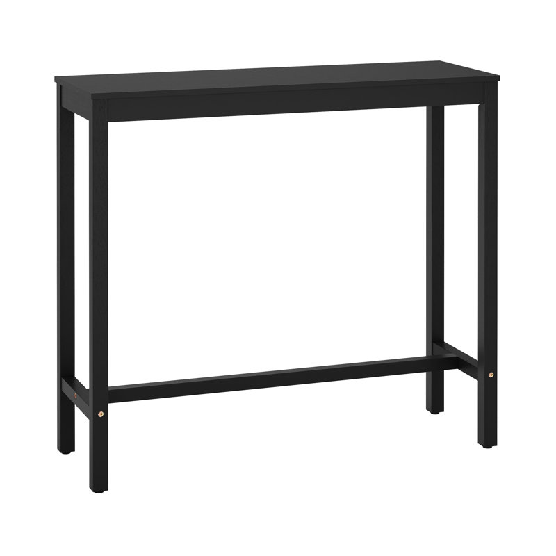 Table de bar Herstein, H 39 po x L 45 po x l 15 po, Noir, noir, noir, noir