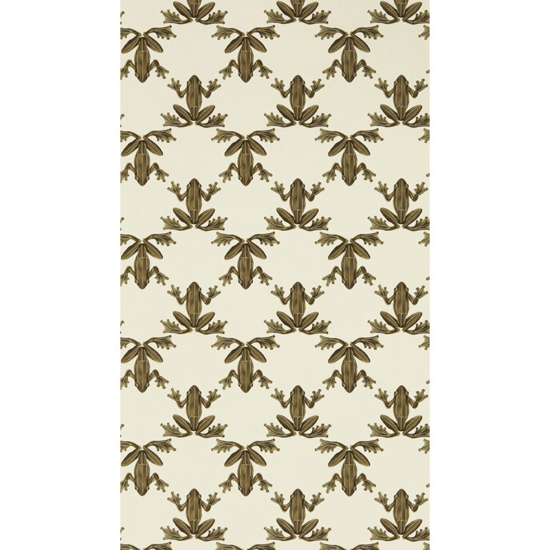 Wood Frog Wallpaper, Gold/Parchment