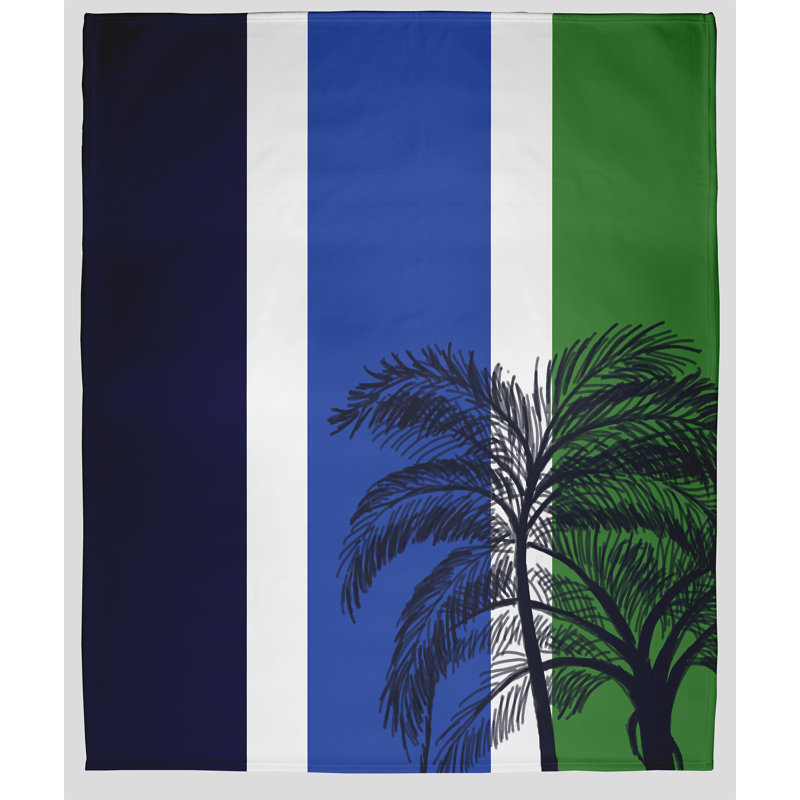 Cuban Flare Fleece Throw Blanket, 30" W x 40" L, Green, 1.75