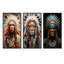 «Native American Warrior Portrait», ensemble d'art mural sur toile-1202247375-1202247378