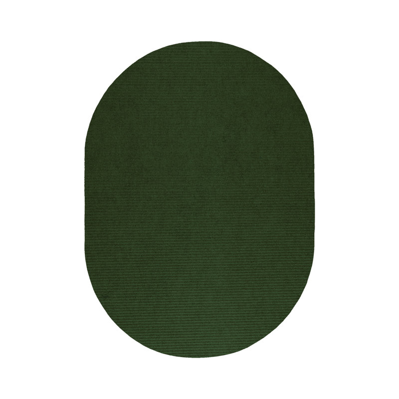 Tapis intérieur / extérieur tissé à la machine Gatien, Ovale 7 pi x 9 pi