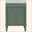 Meuble-lavabo 24 po avec lavabo supérieur, meuble de rangement moderne à 2 niveaux, meuble-lavabo simple, grandes tablettes de rangement
