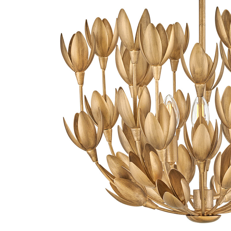 3 - Light Pendant, Burnished Gold