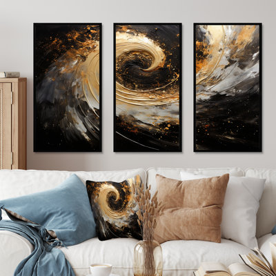 Ensemble de salon Celestial Contrast Spirals I - Abstract Spirals