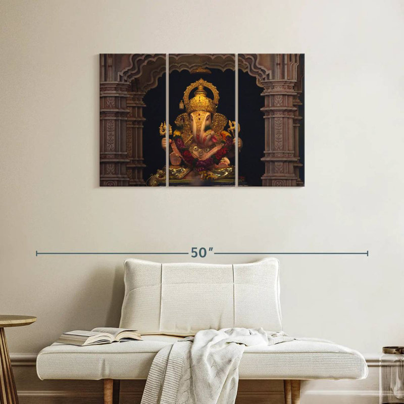 Adella Ganesh Statue, 24" H x 38" W