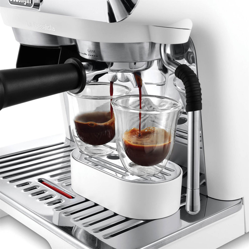 De'longhi La Specialista Arte Bean to Cup Manual Coffee Machine, White, 40" H x 27.5" W x 36.5" D