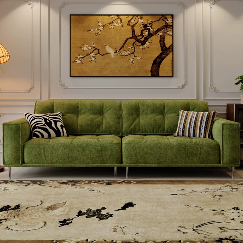 Retro  Green Living Room Sofa