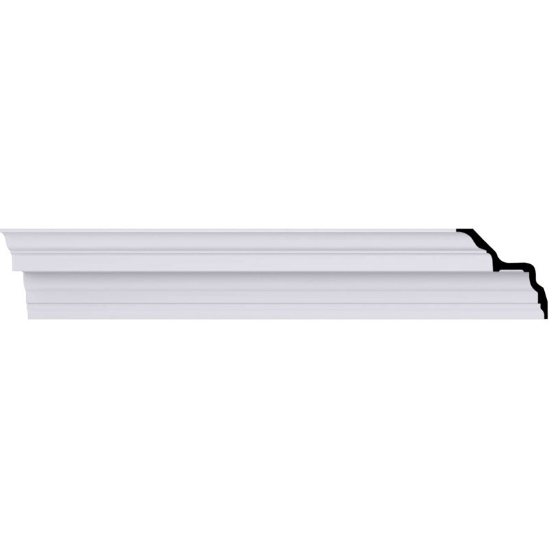 Traditional Smooth Crown Moulding, 94.5" W x 5" H x 5" D